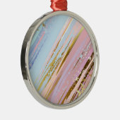 Textured Pink Background Ornament Aus Metall (Rechts)