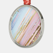 Textured Pink Background Ornament Aus Metall (Links)