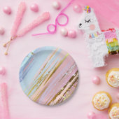 Textured Pink Background Pappteller (Party)