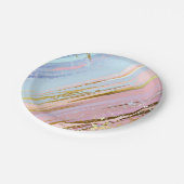 Textured Pink Background Pappteller (Schrägansicht)