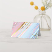 Textured Pink Background Platzkarte (Rückseite)