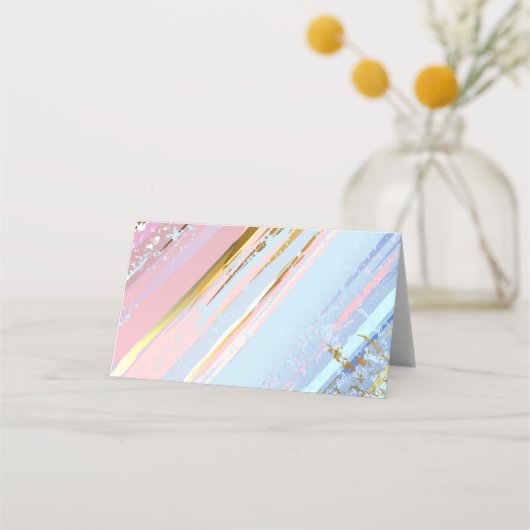 Textured Pink Background Platzkarte (Rückseite)