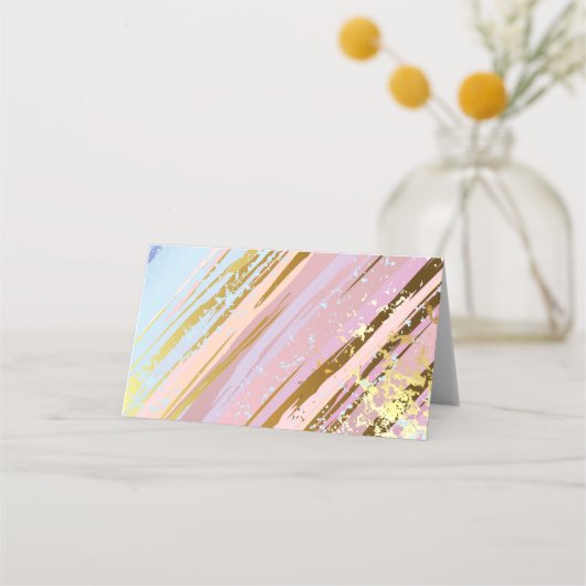 Textured Pink Background Platzkarte (Vorderseite)