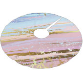 Textured Pink Background Polyester Weihnachtsbaumdecke (Schrägansicht)