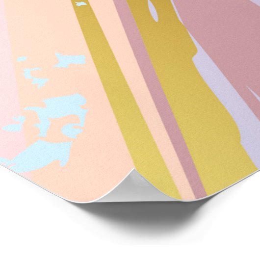 Textured Pink Background Poster (Ecke)