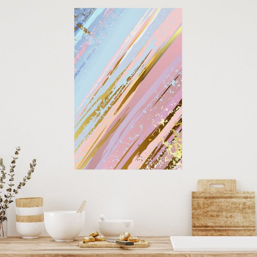 Textured Pink Background Poster (Küche)