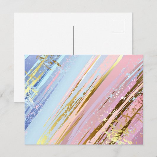 Textured Pink Background Postkarte (Vorne/Hinten)