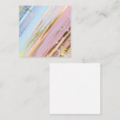 Textured Pink Background Quadratische Visitenkarte (Vorne/Hinten)
