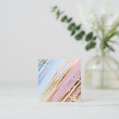 Textured Pink Background Quadratische Visitenkarte (Stehend Vorderseite)