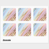 Textured Pink Background Quadratischer Aufkleber (Blatt)