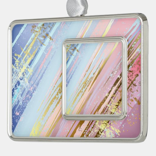 Textured Pink Background Rahmen-Ornament Silber (Links)