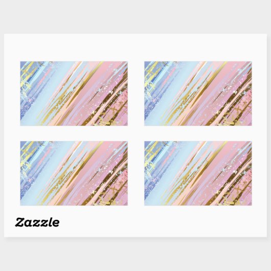 Textured Pink Background Rechteckiger Aufkleber (Blatt)