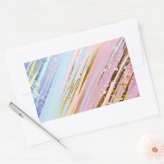 Textured Pink Background Rechteckiger Aufkleber (Umschlag)