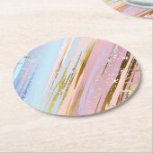 Textured Pink Background Runder Pappuntersetzer (Angewinkelt)