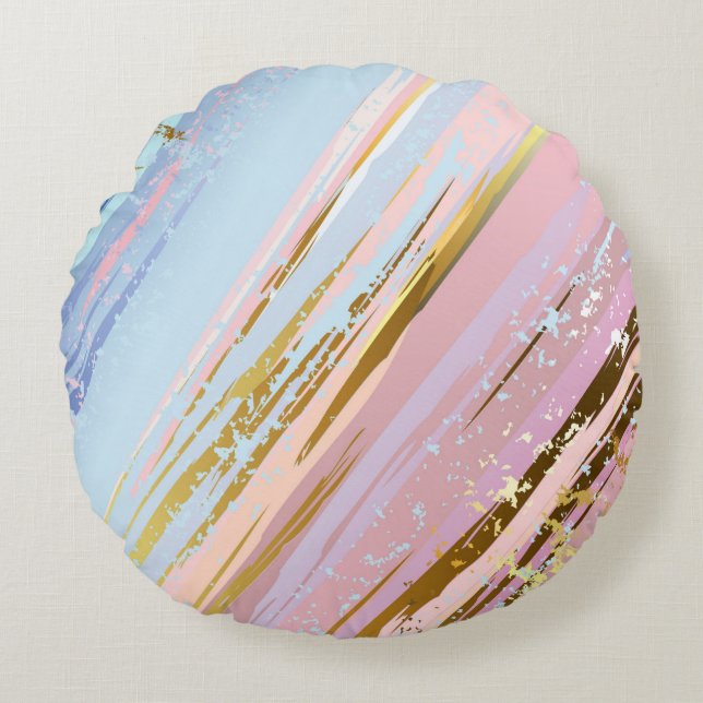 Textured Pink Background Rundes Kissen (Vorderseite)