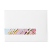 Textured Pink Background Rundum-Adressaufkleber (Vorderseite)