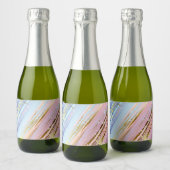 Textured Pink Background Schaumweinetikett (Flaschen)