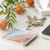 Textured Pink Background Schlüsselanhänger (Seite)