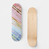 Textured Pink Background Skateboard (Vorderseite)