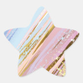 Textured Pink Background Stern-Aufkleber (Vorderseite)