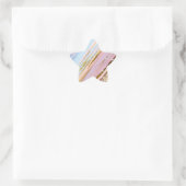 Textured Pink Background Stern-Aufkleber (Tasche)