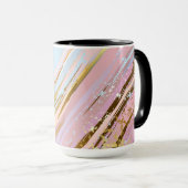 Textured Pink Background Tasse (VorderseiteRechts)
