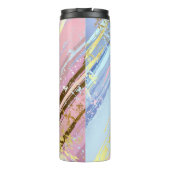 Textured Pink Background Thermosbecher (Rückseite)