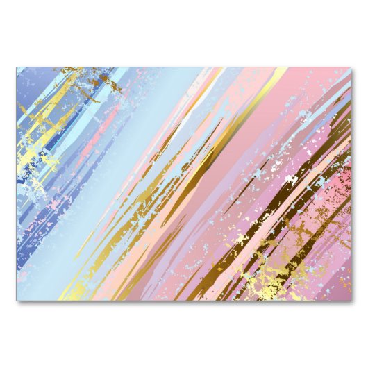 Textured Pink Background Tischnummer (Vorderseite)