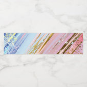 Textured Pink Background Wasserflaschenetikett (Einzelnes Label)