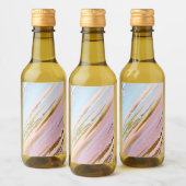 Textured Pink Background Weinetikett (Flaschen)