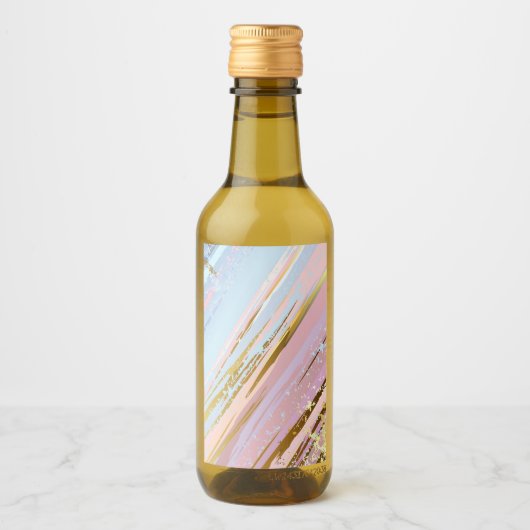 Textured Pink Background Weinetikett (Vorderseite)