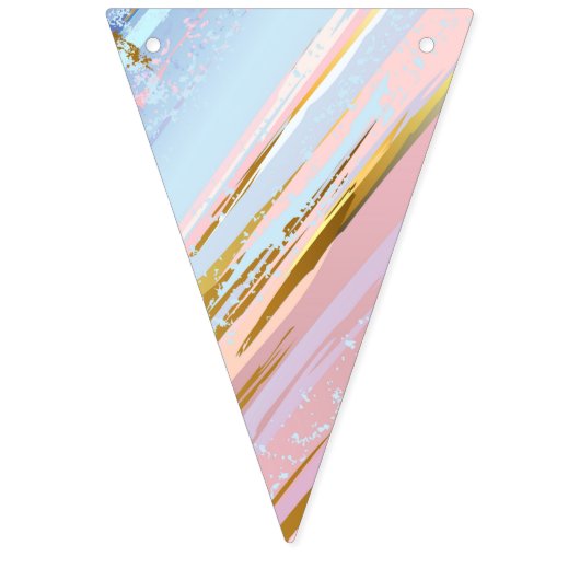 Textured Pink Background Wimpelkette (Zweite Fahne)