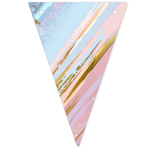 Textured Pink Background Wimpelkette (Erste Fahne)