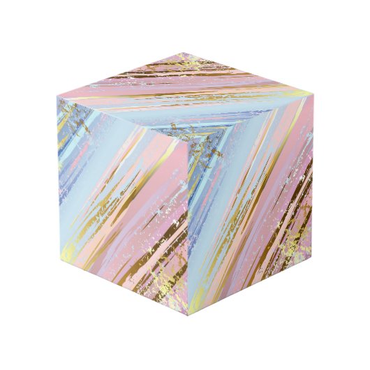 Textured Pink Background Würfel (Rückseite Schrägansicht)