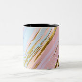 Textured Pink Background Zweifarbige Tasse (Mittel)