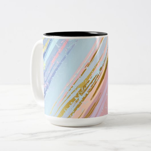 Textured Pink Background Zweifarbige Tasse (Vorderseite Links)