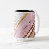 Textured Pink Background Zweifarbige Tasse (VorderseiteRechts)