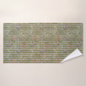 Textured Pointillism Grid Pattern Artwork Badehandtuch (Badehandtuch)
