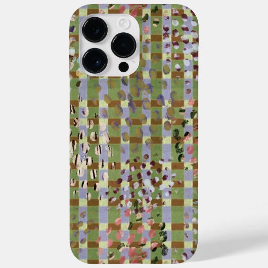 Textured Pointillism Grid Pattern Artwork Case-Mate iPhone Hülle (Rückseite)