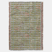 Textured Pointillism Grid Pattern Artwork Decke (Vorderseite Vertikal)