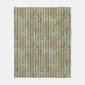Textured Pointillism Grid Pattern Artwork Fleecedecke (Vorderseite)