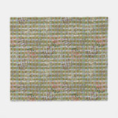 Textured Pointillism Grid Pattern Artwork Fleecedecke (Vorderseite (Horizontal))
