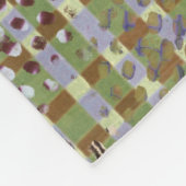 Textured Pointillism Grid Pattern Artwork Fleecedecke (Ecke)