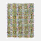 Textured Pointillism Grid Pattern Artwork Fleecedecke (Vorderseite)
