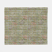 Textured Pointillism Grid Pattern Artwork Fleecedecke (Vorderseite (Horizontal))