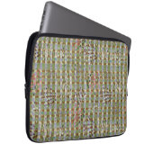 Textured Pointillism Grid Pattern Artwork Laptopschutzhülle (Vorne Rechts)
