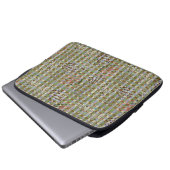 Textured Pointillism Grid Pattern Artwork Laptopschutzhülle (Vorne Knopf)