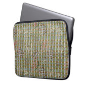 Textured Pointillism Grid Pattern Artwork Laptopschutzhülle (Vorderseite Links)