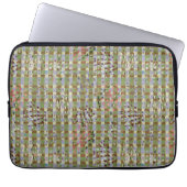Textured Pointillism Grid Pattern Artwork Laptopschutzhülle (Vorderseite)