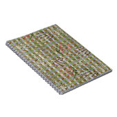 Textured Pointillism Grid Pattern Artwork Notizblock (Rechte Seite)